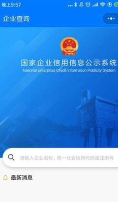 国家企业信用信息公示系统